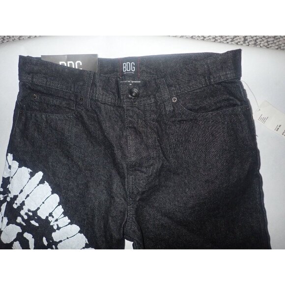 BDG Mens Skinny Jeans Black & White Tie-Dye 30W 30L New Urban Outfitters - Picture 2 of 7